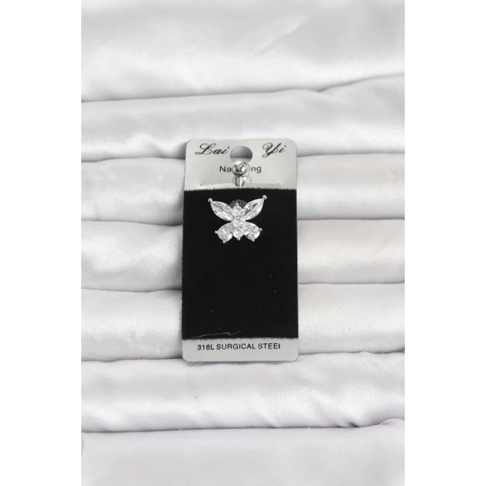 316L Cerrahi Çelik Kelebek Model Göbek Piercing TJ-PR1383