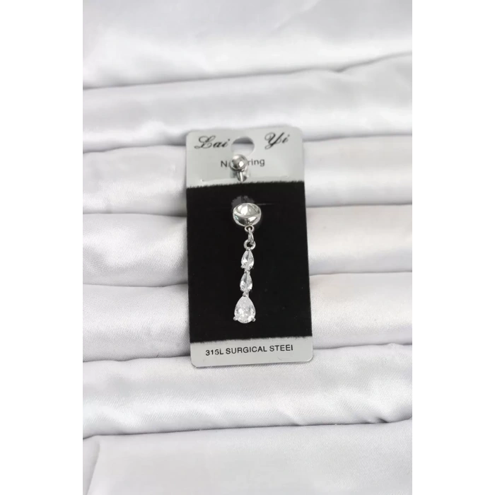 316L Cerrahi Çelik Sallantılı Damla Model Göbek Piercing TJ-PR1398