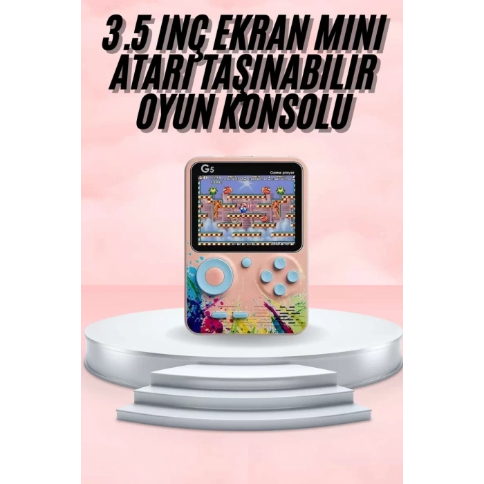 3.5 İnç Klasik Retro LCD Ekran 500 Oyunlu Oyun Konsolu Taşınabilir