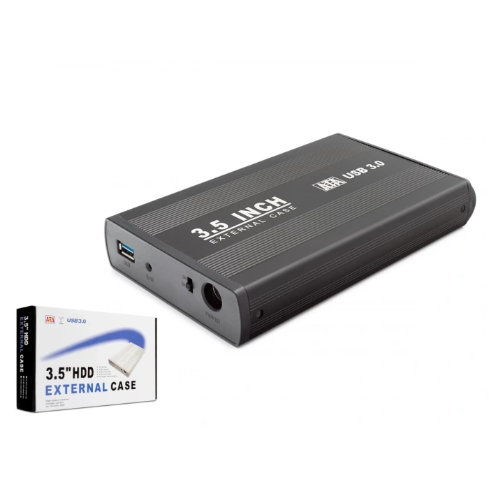 3.5 Inç Sata Hdd Harici Disk Kutusu Usb 3.0 - Siyah HDX1756