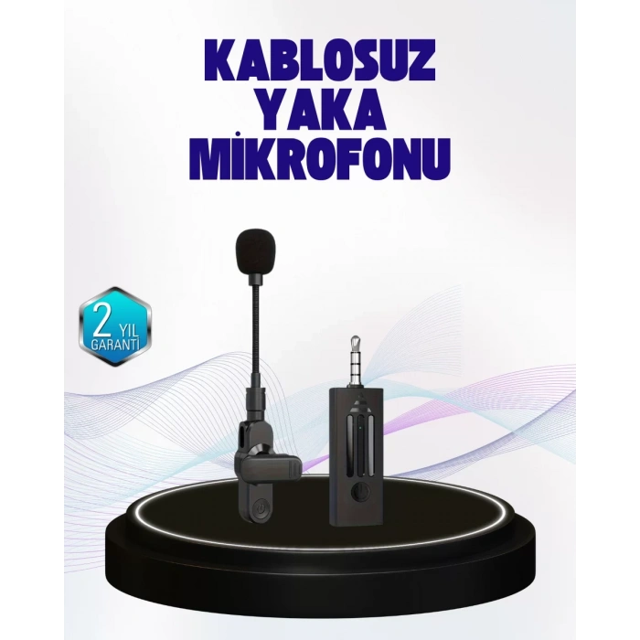 360 Derece Ses Algılamalı Type C Şarjlı Yaka Mikrofonu