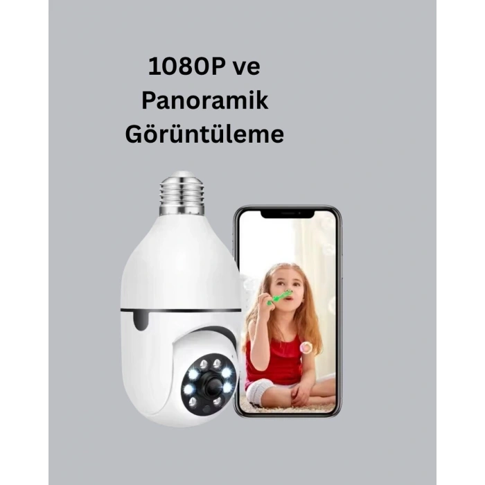 360° Panoramik Görüntüleme Sunan Ampul Tipi Güvenlik Kamerası