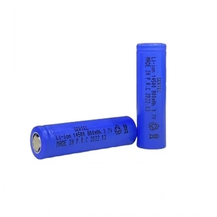 3.7V Li-ion 14500 AA - 800 mAh 3C Şarjlı Pil