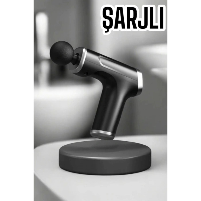 4 Başlıklı Darbeli Şarjlı Masaj Aleti Tabancası Kablosuz