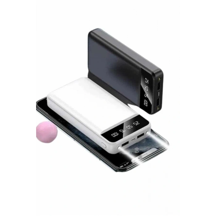 4 Çıkışlı 20.000 Mah Powerbank Uzun Pil Ömürlü Taşınabilir