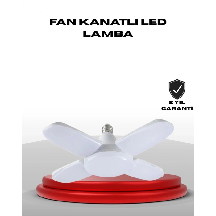 4 Kollu Katlanır Pervane LED Ampül 60 Watt Yüksek Aydınlatma ve Enerji Tasarrufu