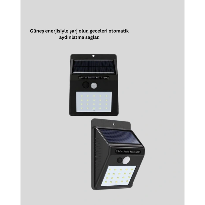 4 Modlu Solar LED Bahçe ve Garaj Lambası
