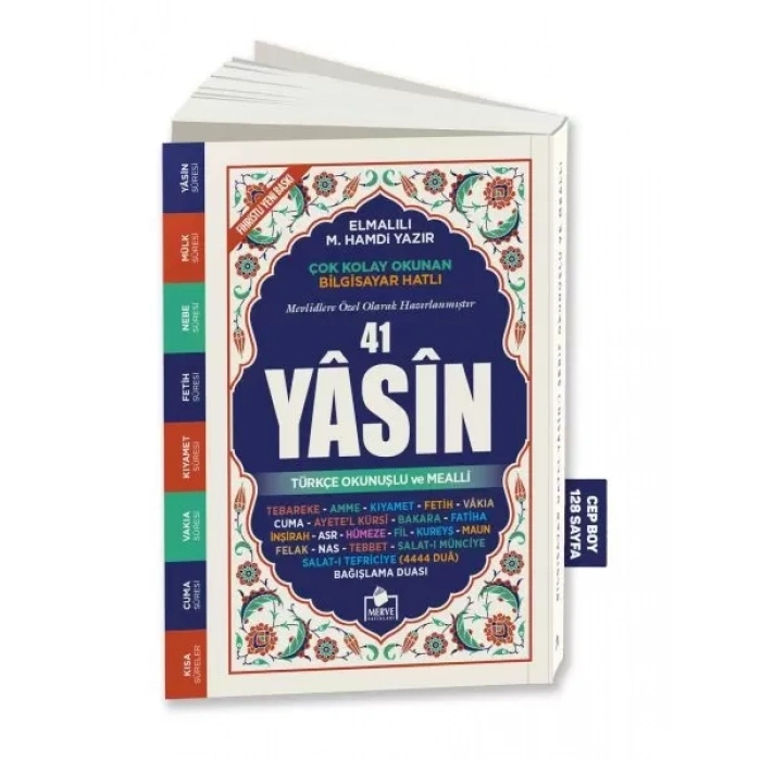 41 Yasin Biisayar Hatlı Tükçe Okunuşlu ve Mealli Cep Boy