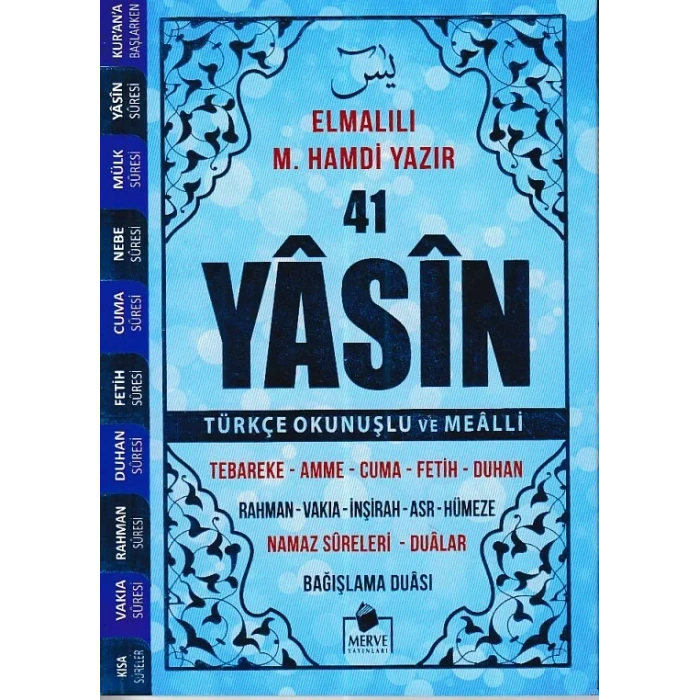 41 Yasin Çanta Boy Türkçe Okunuşlu ve Mealli Mi Kapak