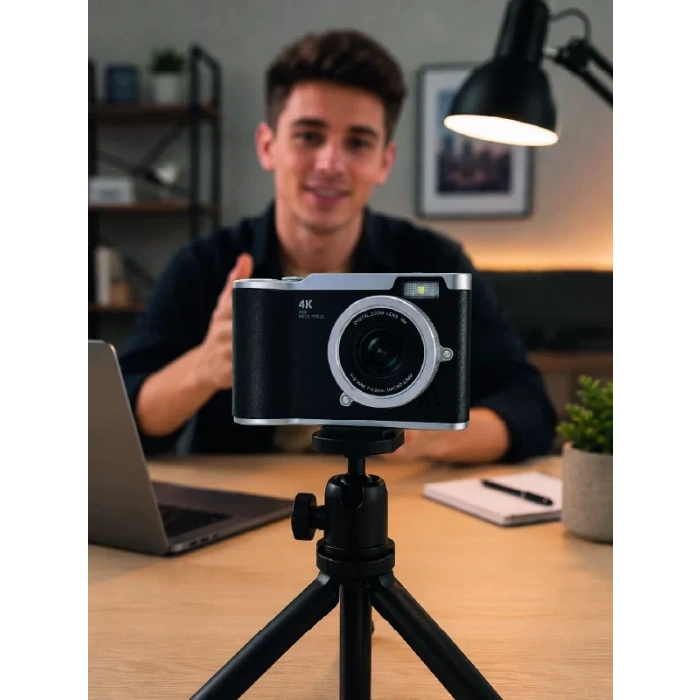 48 MP Dijital Kamera 4K Video Çekim Özellikli Kompakt Tasarım