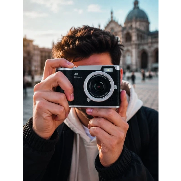 48 MP Dijital Kamera 4K Video Çekim Özellikli Kompakt Tasarım