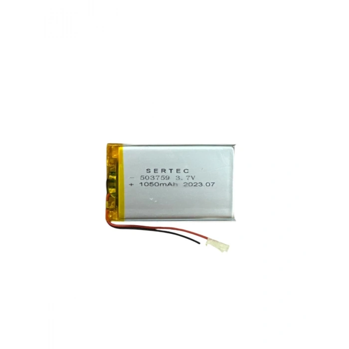 503759 3.7V 1200 MAh Li-Polymer Pil (Devreli/1.5A)