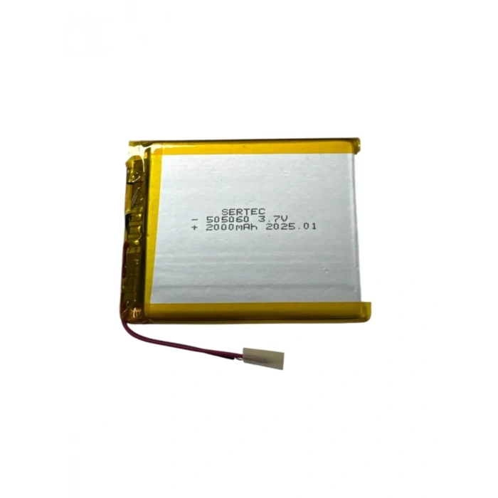 505060 3.7V 2000 mAh Li-Polymer Pil Devreli/1.5A