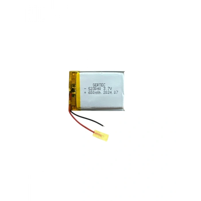 523040 3.7V 600 MAh Li-Polymer Pil (Devreli/1.5A)