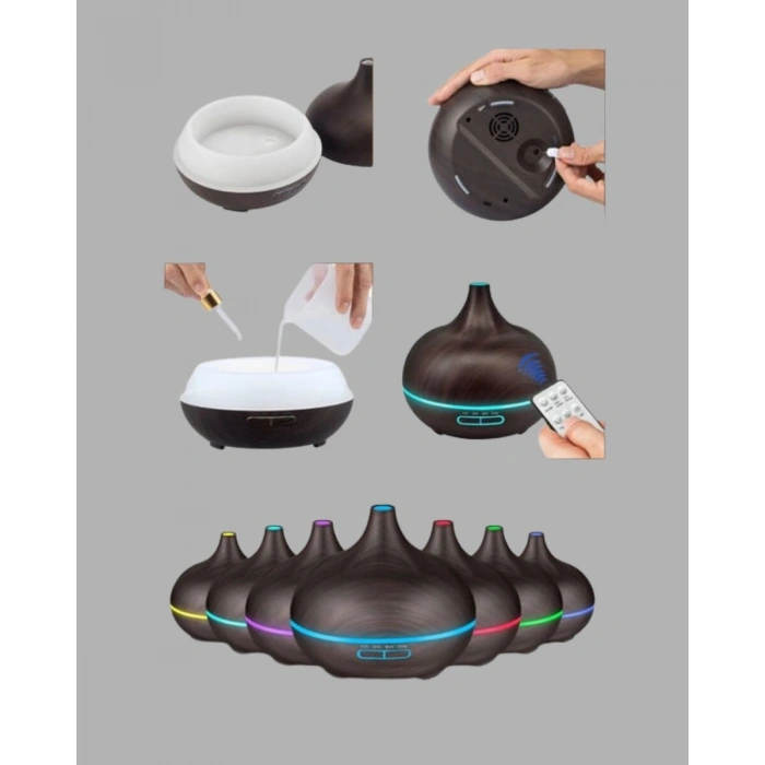 550ML Ultrasonik Hava Nemlendirici ve Aromaterapi Difüzörü