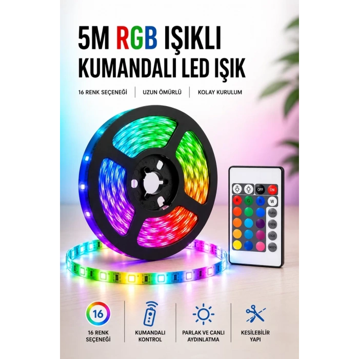 5M RGB Işıklı Her Ortama Uygun Led Işık