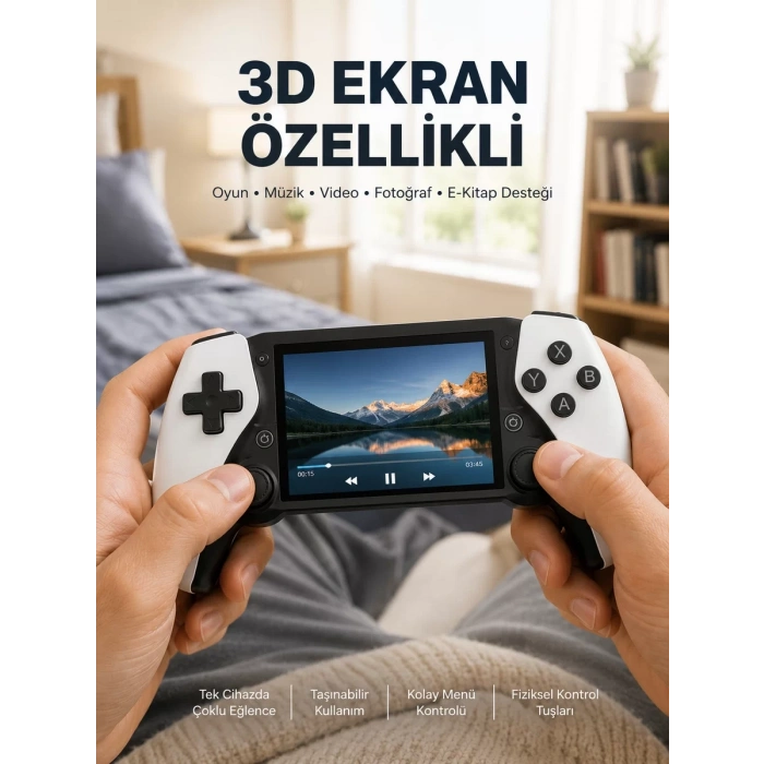 64GB Hafızalı Emülatör Destekli Oyun Konsolu Yeni Nesil