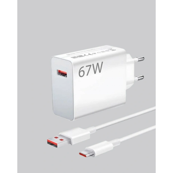 67 Watt Type C Şarj Adaptörü Poco X3 X4 X5 Pro Uyumlu