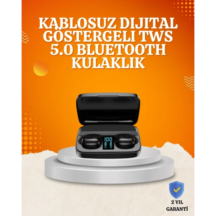 USLUCAN ALIŞVERİŞ 1800 mAh Güçlü Şarj Kutusu ile Bluetooth Kulaklık Seti