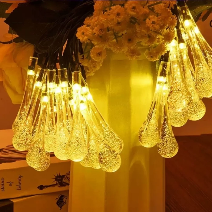 7 M 50 Led Damla 8 Fonksiyonlu Solar Panelli Gün Işığı