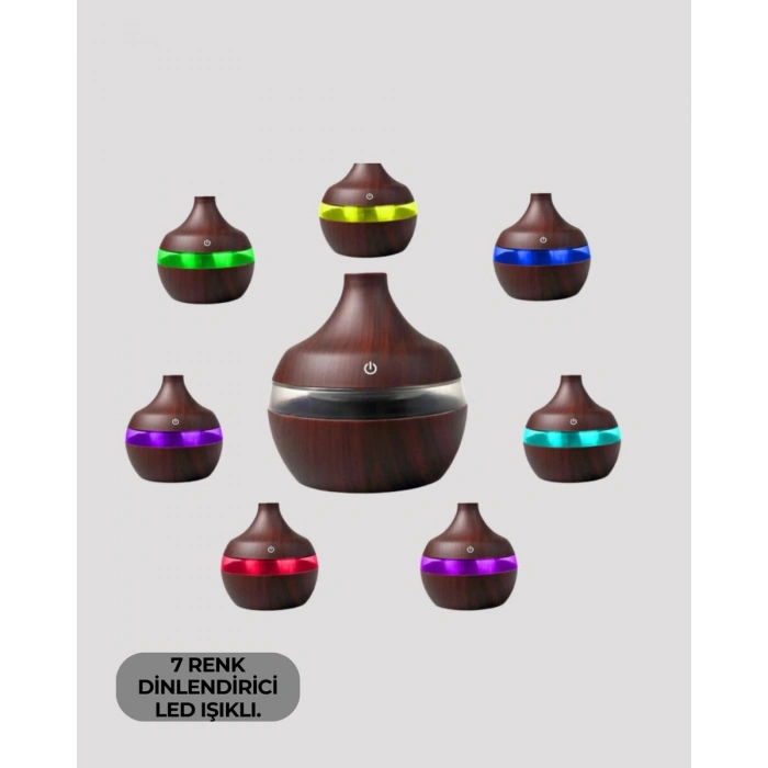 7 Renk Dinlendirici LED Işıklı Aroma Buhar Makinesi