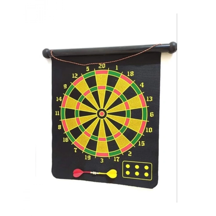 Aile ve Arkadaş Oyunları İçin Manyetik Dart Tahtası 6 Ok Dahil