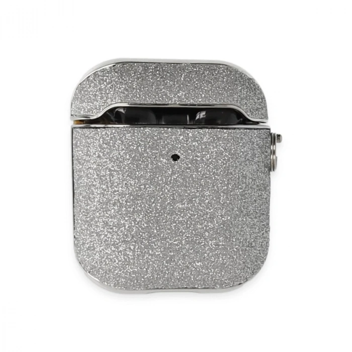 Airpods 2 (2.nesil) Spell Simli Kılıf - Gümüş