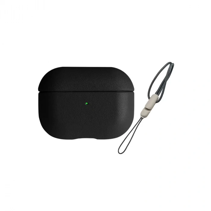 Airpods 3 (3.nesil) 405 Deri Kılıf - Siyah