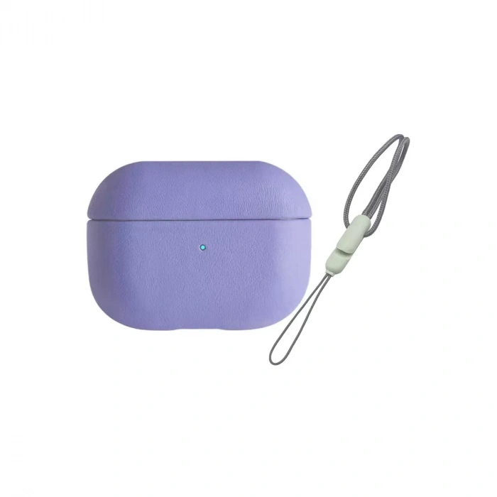 Airpods Pro 2 (2.nesil) 405 Deri Kılıf - Lila