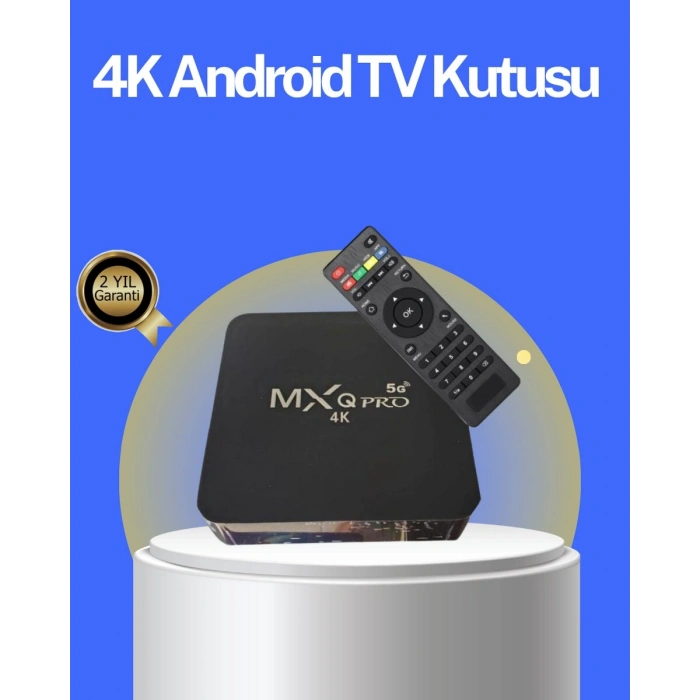 Akıllı Android TV Box – 4K Çözünürlük 2GB RAM 16GB Depolama Hızlı Wi-Fi