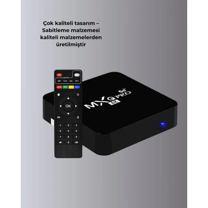 Akıllı Android TV Box – 4K Çözünürlük 2GB RAM 16GB Depolama Hızlı Wi-Fi