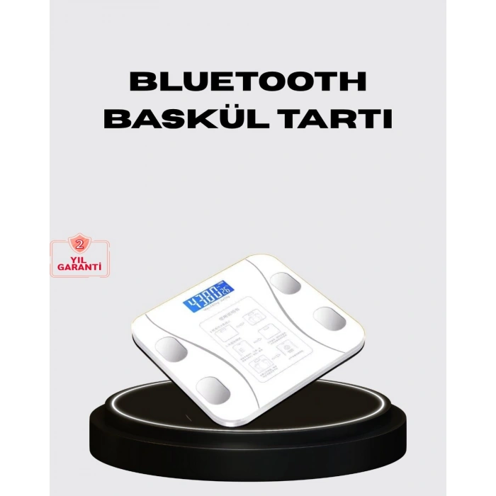 Akıllı Dijital Baskül – Bluetooth Bağlantılı 8 Ölçüm Verili Akıllı Vücut Analiz Tartısı
