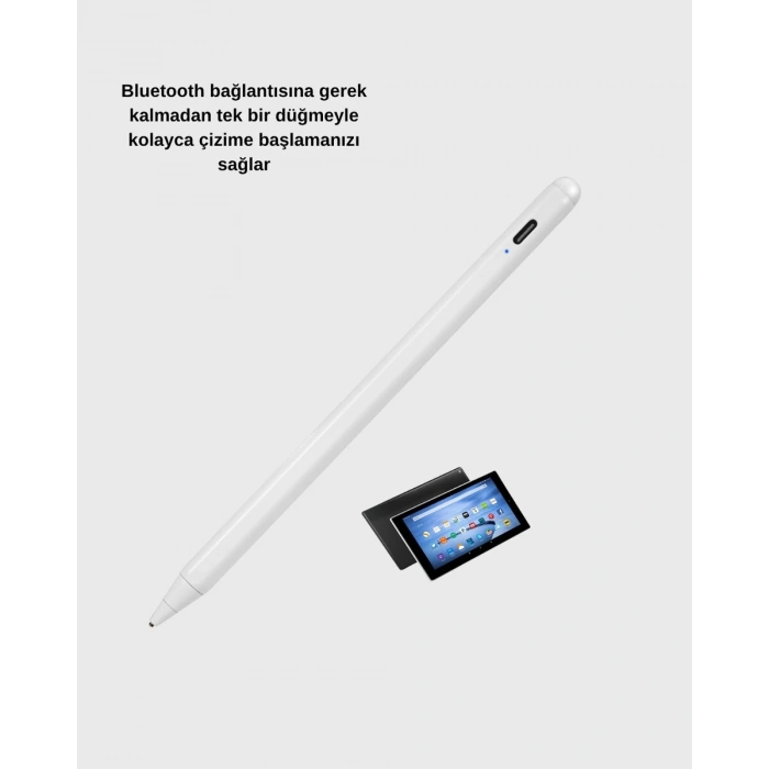 Akıllı Dokunmatik Kalem – Type-C Şarjlı Manyetik Apple Pencil Alternatifi Stylus Pen