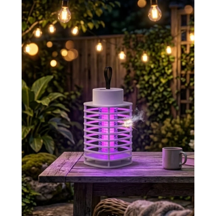 Akıllı Elektrikli Böcek Öldürücü Lamba UV Mor Işık Sessiz Gece Kullanımı Duvara Asılabilir