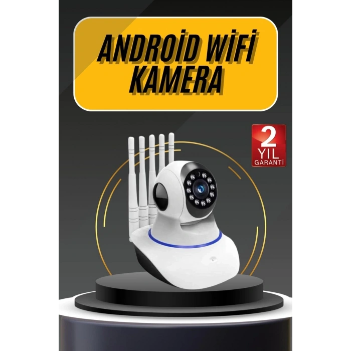 Akıllı Gece Görüşlü Sensörlü Wifi Kamera Telefondan Takip Edilebilir