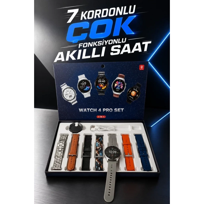 Akıllı Saat 7 Kordonlu Yeni Nesil Arama Cevaplayan Çok Fonksiyonlu