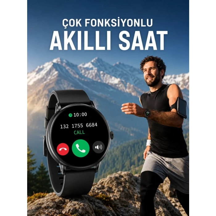 Akıllı Saat Çok Fonksiyonlu Sesli Görüşme NFC Uyumlu Amoled Ekran