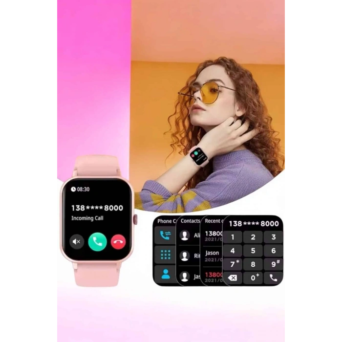 Akıllı Saat iOS ve Android ile Uyumlu Şık ve Çok Fonksiyonlu