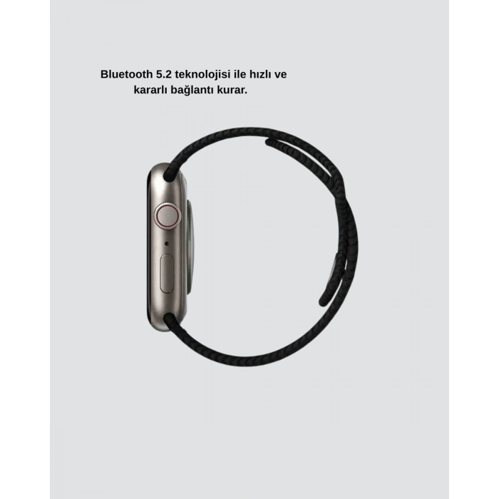 Akıllı Saat Kablosuz Şarjlı Bluetooth 5.2 Arama Bildirim Sesli Asistan 420 mAh