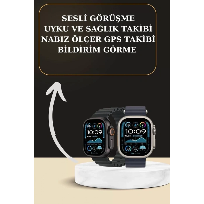 Akıllı Saat Sesli Görüşme Titreşimli GPS Bağlantısı Müzik Dinleme Sosyal Medya Bildirimleri