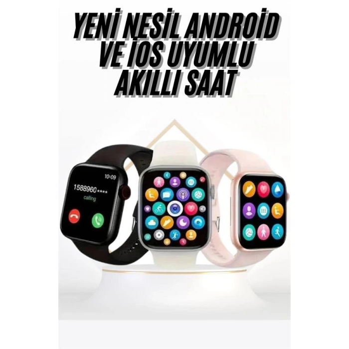 Akıllı Saat Uyku ve Sağlık Takibi Arama Cevaplama 44 MM Amoled Ekran