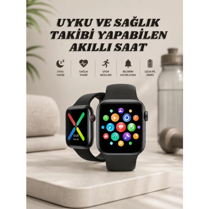 Akıllı Saat Wireless Şarj Yüksek Çözünürlüklü Müzik Dinleme Sesli Cevaplama