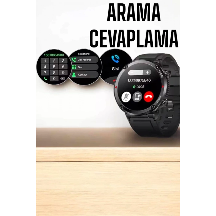 Akıllı Saat Yeni Nesil Bluetooth Bağlantılı Uyku ve Sağlık Takibi NFC ve GPS