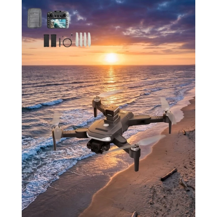 Akıllı Takip Özellikli 4K Drone Katlanabilir Tasarım Uzaktan Kontrollü Profesyonel Çekim Dronu