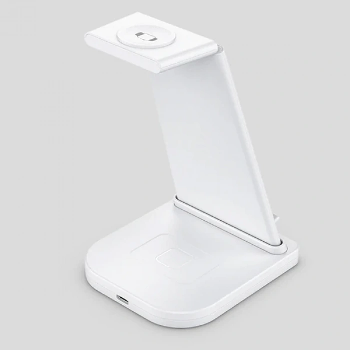 ALLY 15W 3in1 Şarj Standı Wireless Kablosuz Şarj iPhone+iWatch+AirPods YM-UD21-(5775)
