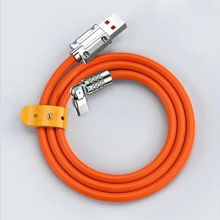 ALLY 180° Dönebilen USB To Type-C 120W Hızlı Şarj Kablosu 1 Metre-(5775)