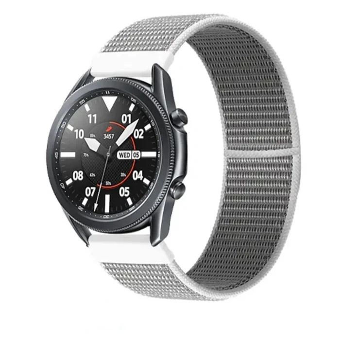 ALLY 20MM Huawei Watch Galaxy Watch Classic Kayış Kordon Nylon Loop-(5775)