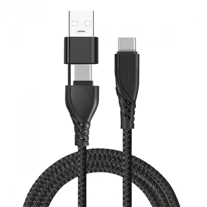 ALLY 2in1 USB Type C To PD Kablosu+USB Kablo-(5775)
