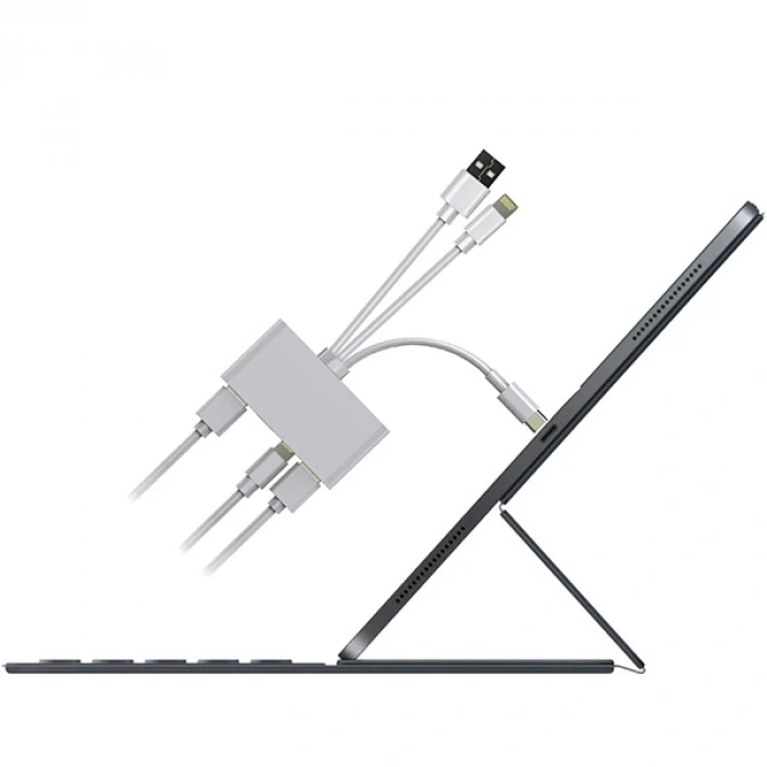 ALLY 3 İN1  İPhone+Usb C+ Usb A Kamera Okuyucu Kart Okuyucu-(5775)