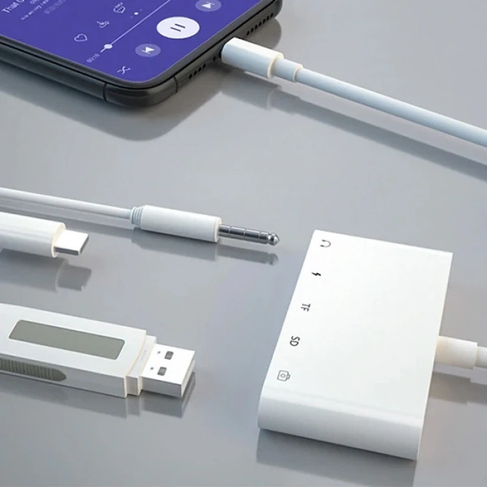 ALLY 5in1 İPhone-İPad lightning To Audio Usb Kamera Okuyucu-(5775)